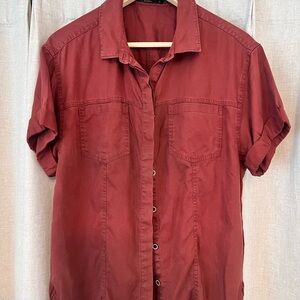 Prana Women’s Red Short Sleeve Shirt